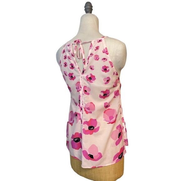 CABI style #5218 pink poppy tie back halter top Small - Picture 2 of 5